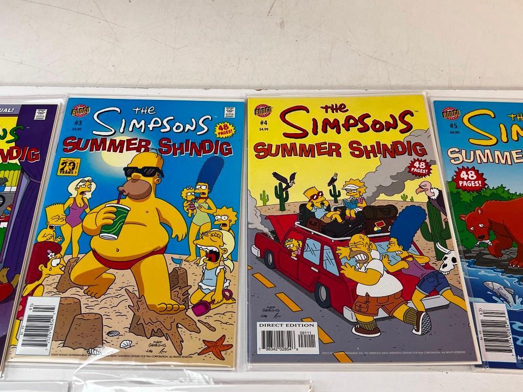 THE SIMPSONS Summer Shindig Bongo Comics 1-9 Complete Series Set