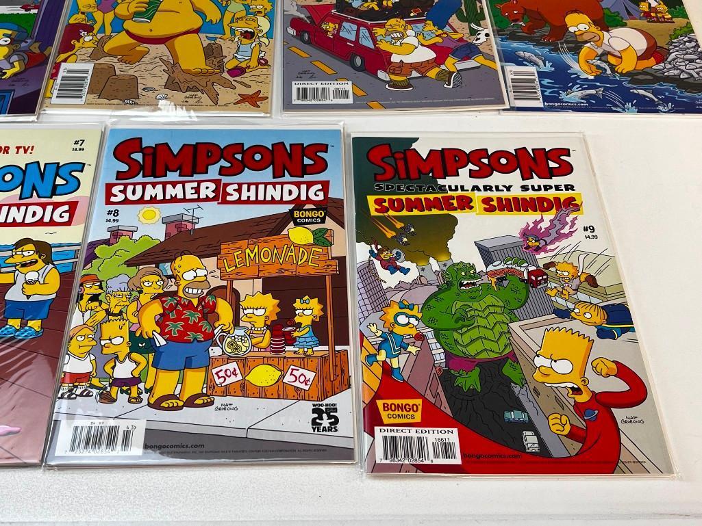 THE SIMPSONS Summer Shindig Bongo Comics 1-9 Complete Series Set