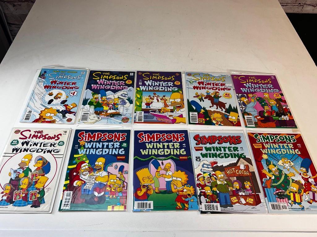 THE SIMPSONS Winter Wingding Bongo Comics Complete Series Set 1-10