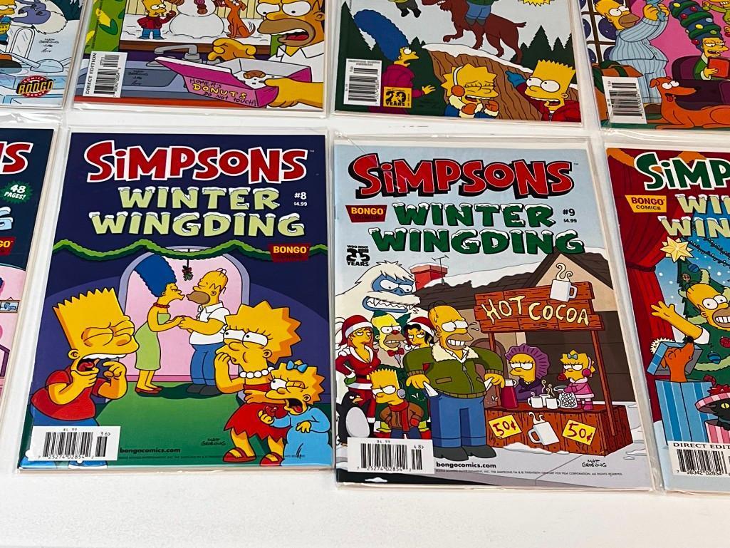 THE SIMPSONS Winter Wingding Bongo Comics Complete Series Set 1-10