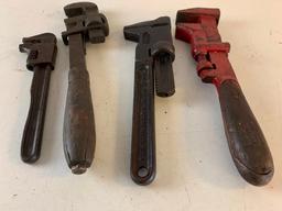 Lot of 4 Vintage Pipe Wrenches