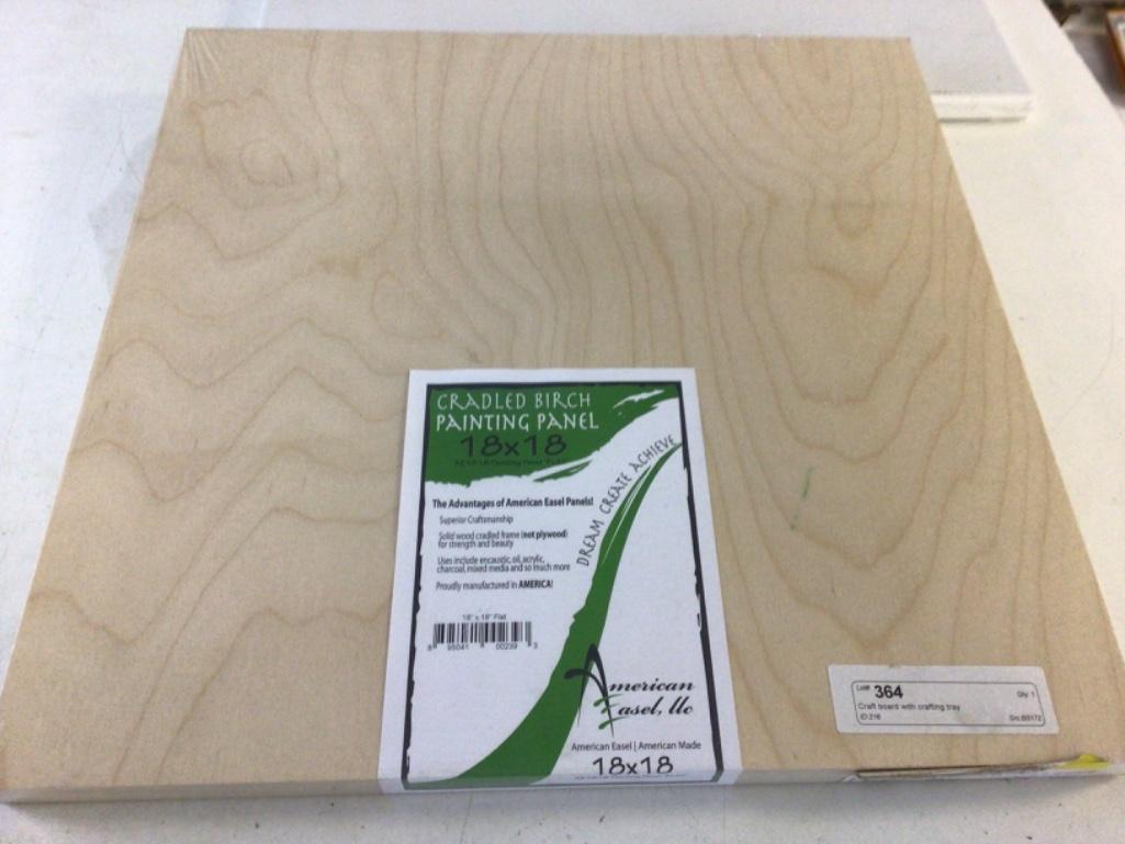 Lot of four various size canvas painting boards & one birch painting 18?x18? panel