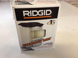 Ridged Standard Wet/Dry Vacuum VF4000 Filter, new in Box, size 9 by 6 3/4 inches