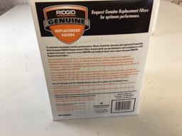 Ridged Standard Wet/Dry Vacuum VF4000 Filter, new in Box, size 9 by 6 3/4 inches