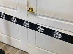 2 Pc Black Stanchion 10' Retractable Belt Crowd Control Barrier