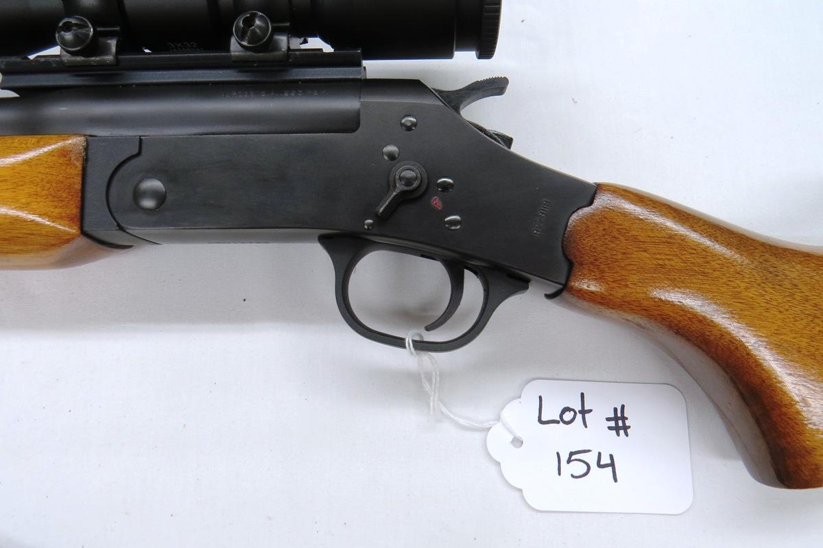 Rossi Model R223HB Single Shot Rifle with Top Break Load, Remington .223 Caliber, SN# A5013733, Wood