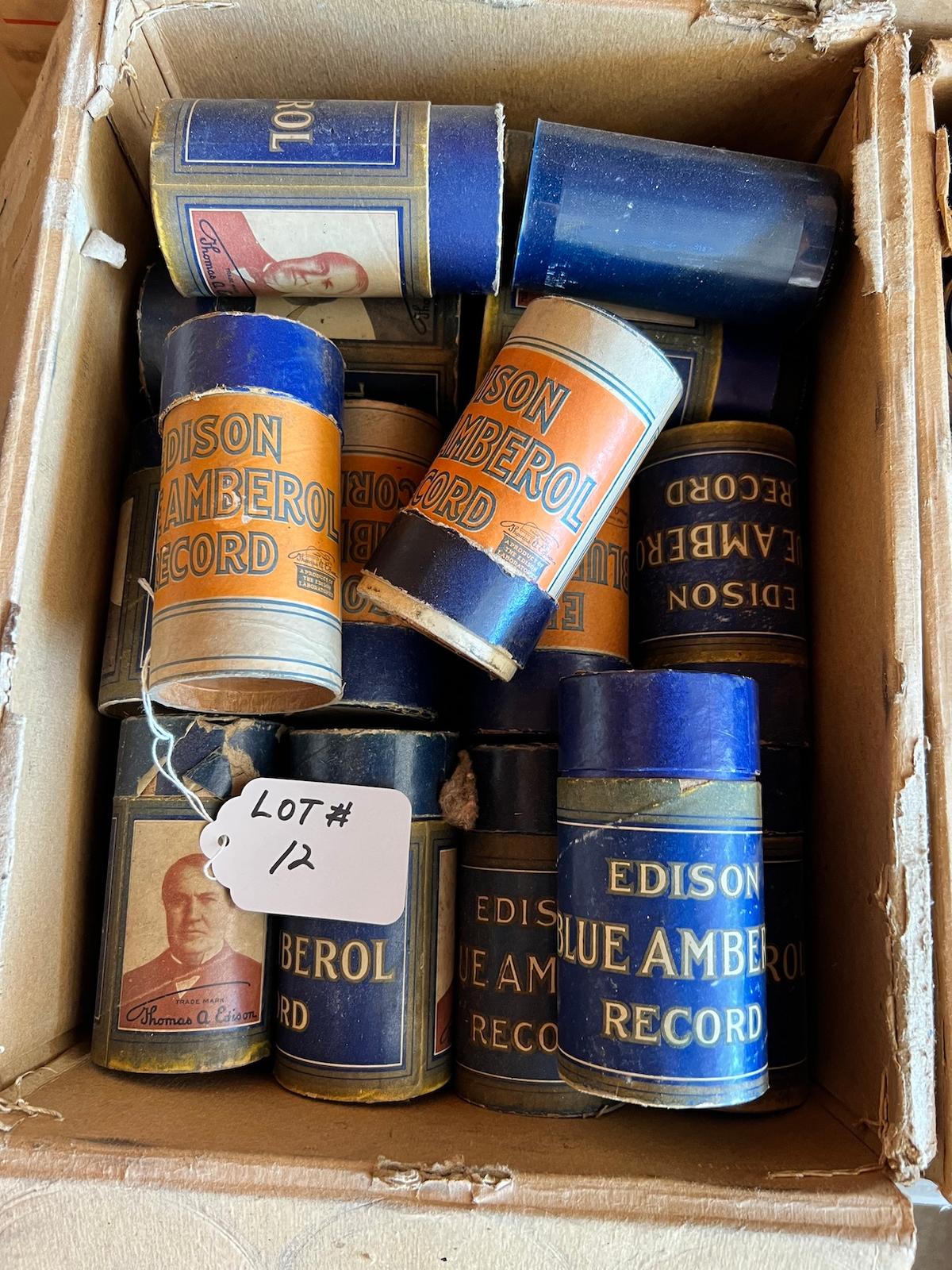 (38) Edison Blue Amberol Cylinders