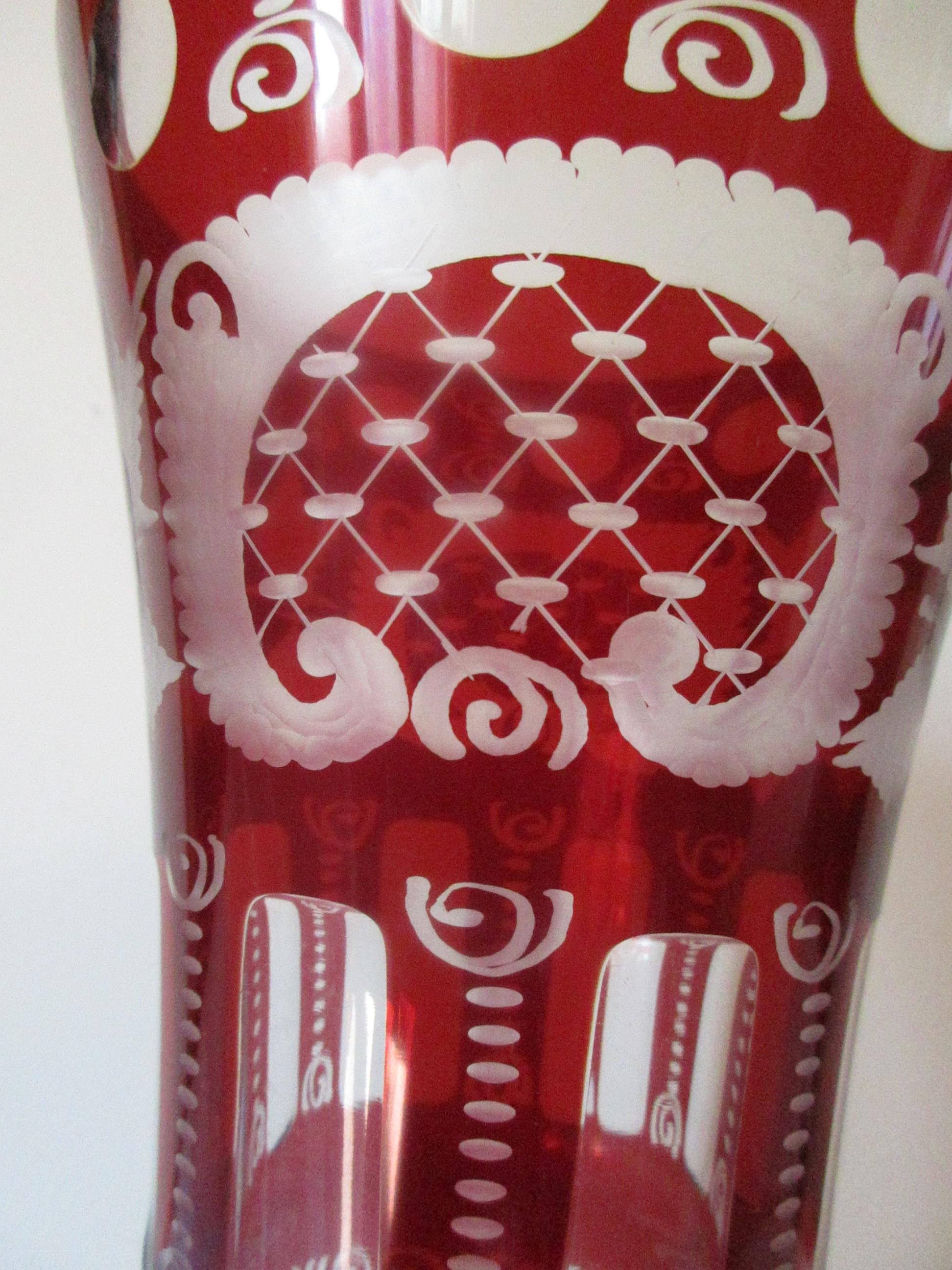 Egermann Ruby Red Czech Republic Vase
