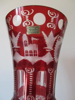 Egermann Ruby Red Czech Republic Vase