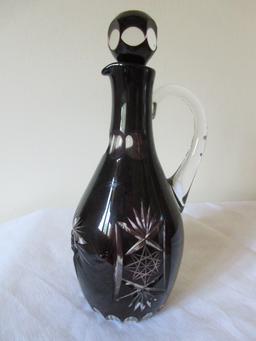 Nachtmann Deep ruby red cruet decanter