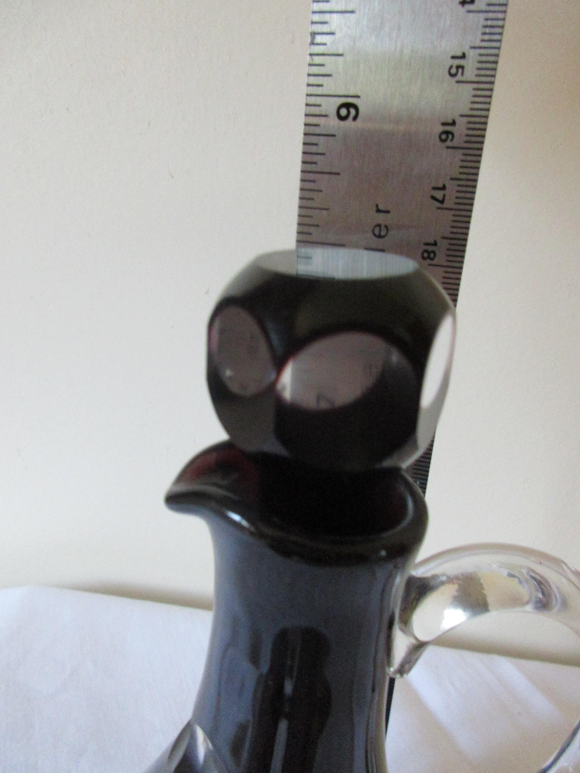Nachtmann Deep ruby red cruet decanter