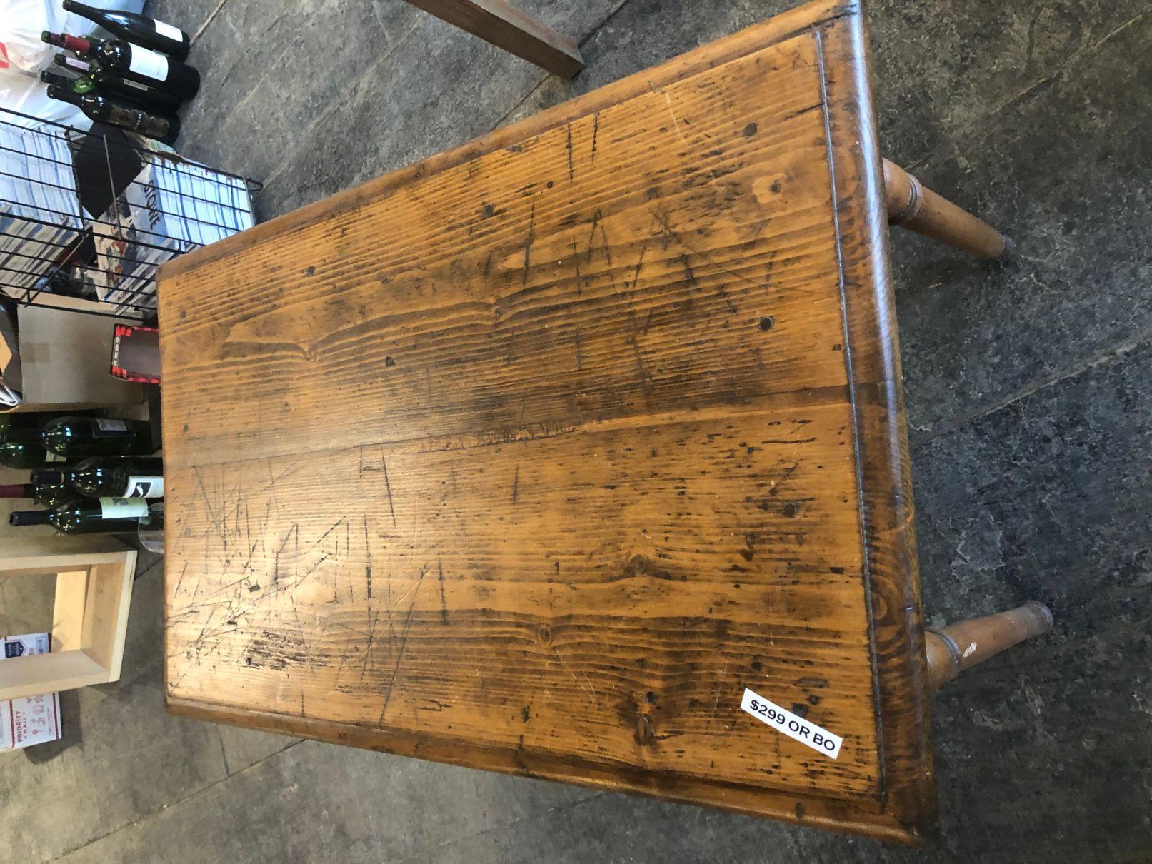 Circa 1880 Pine Table w/ (1) Drawer