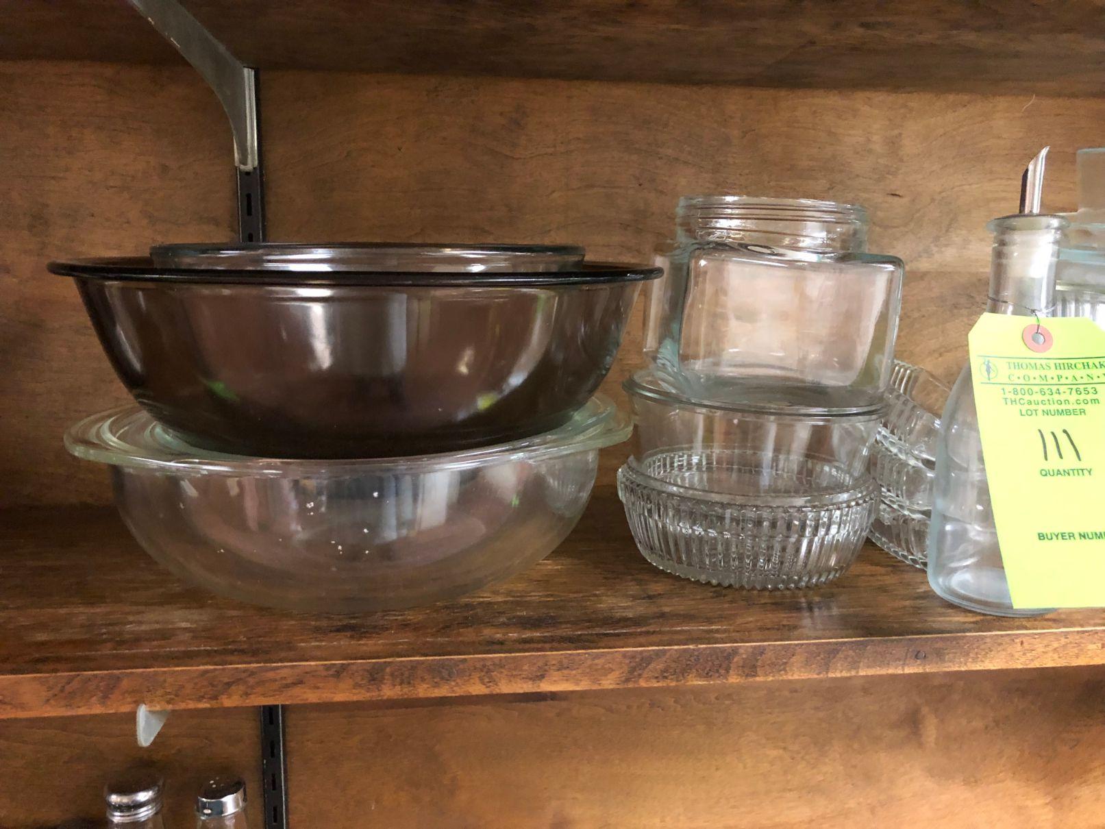 Asst. Glass Serving Bowls & Jars