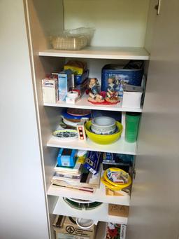 Podium; Work Station & Cabinet with contents