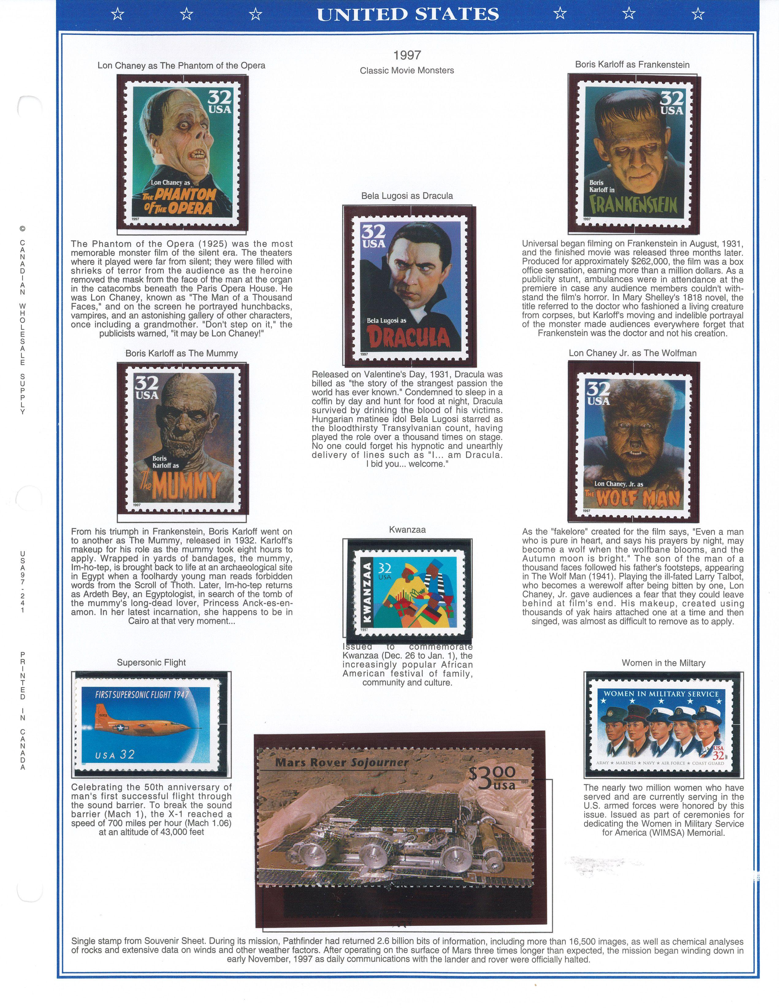 Binder of USA Stamps (1996-2000)