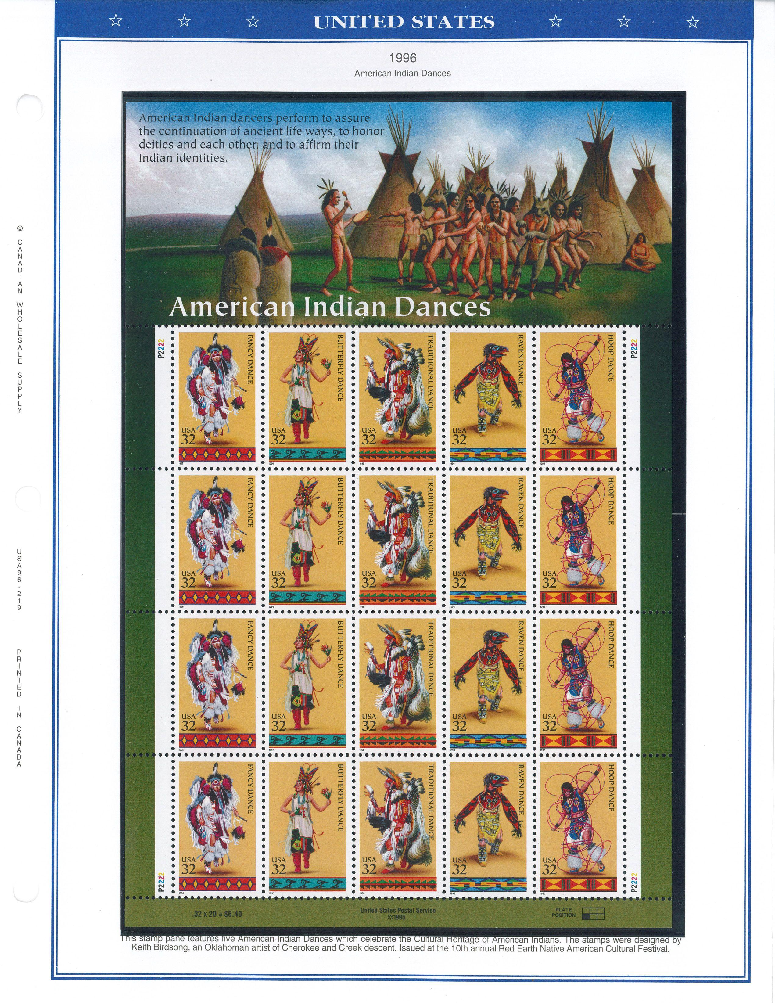 Binder of USA Stamps (1996-2000)