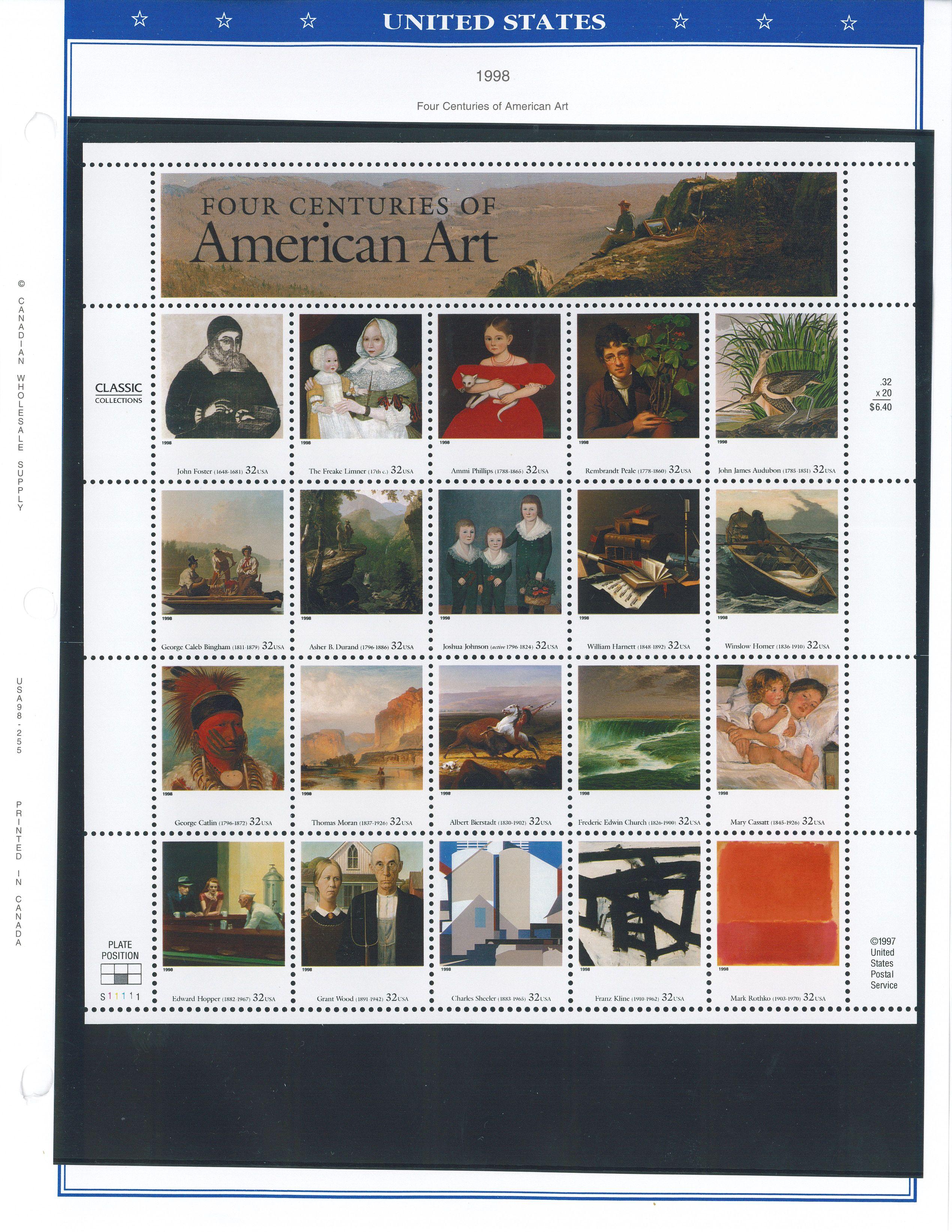 Binder of USA Stamps (1996-2000)