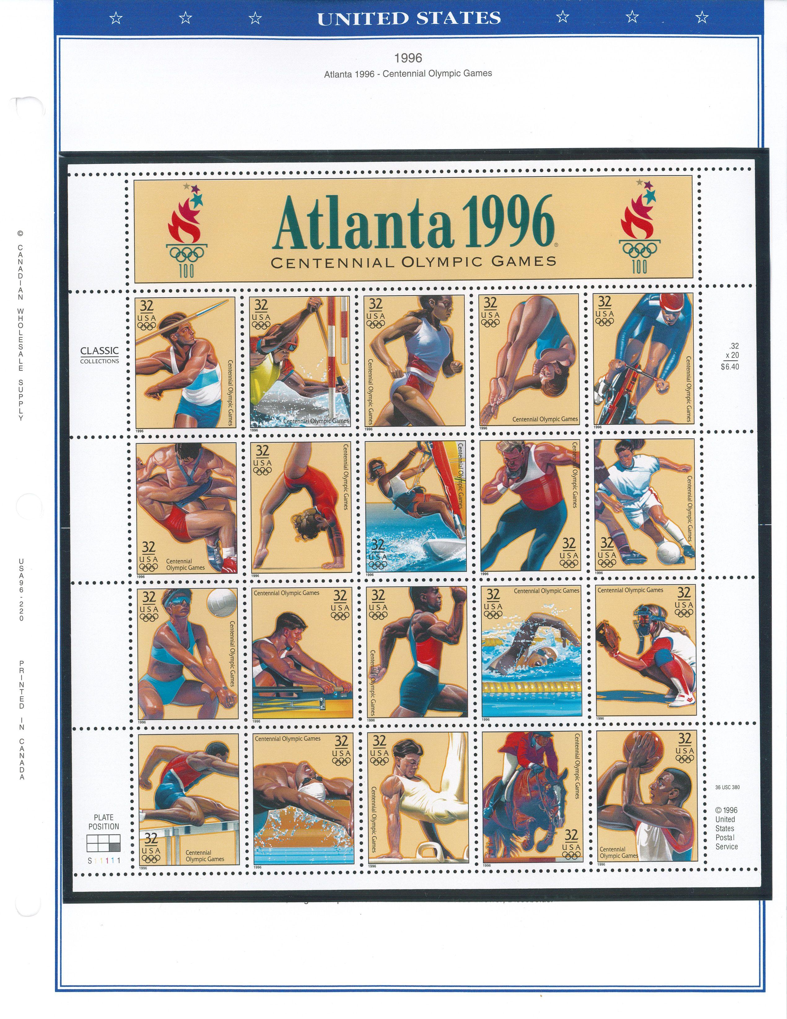 Binder of USA Stamps (1996-2000)