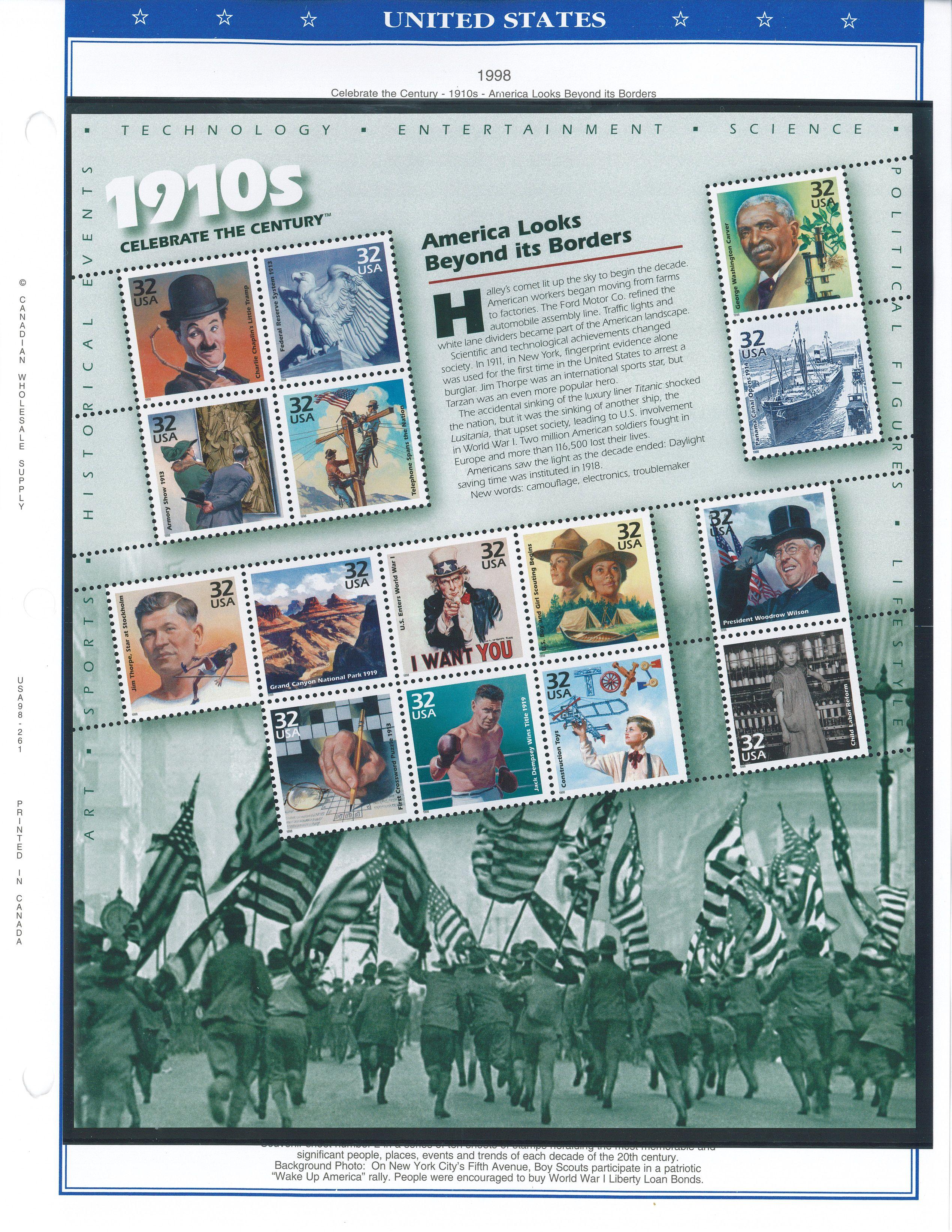 Binder of USA Stamps (1996-2000)