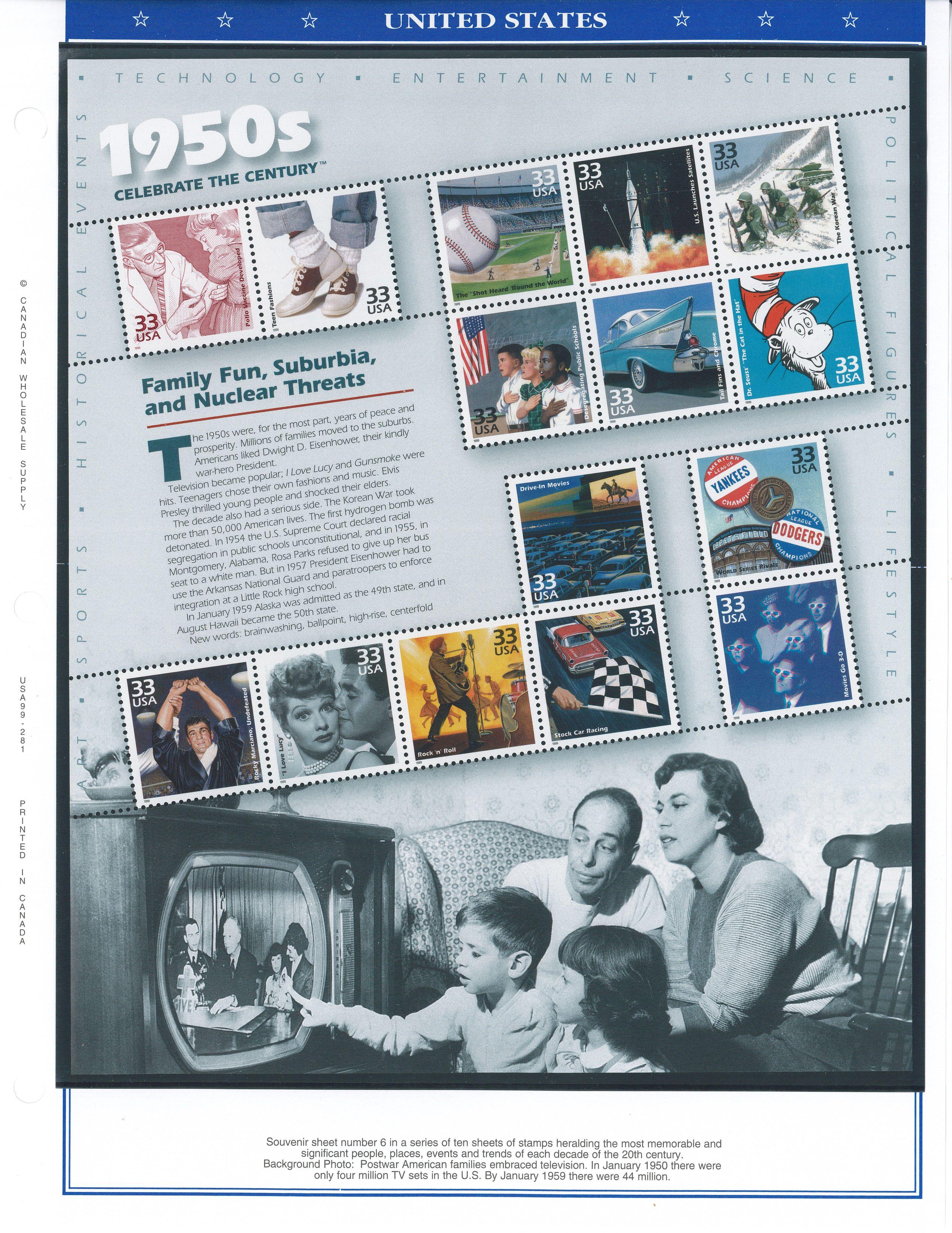 Binder of USA Stamps (1996-2000)