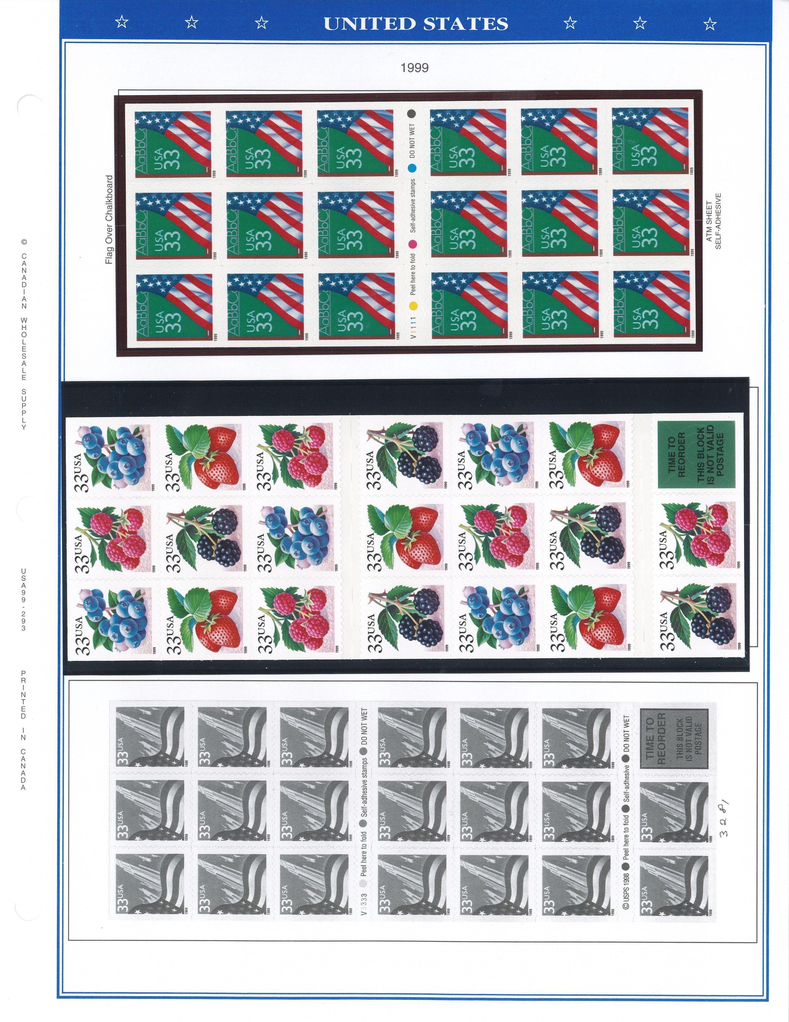 Binder of USA Stamps (1996-2000)