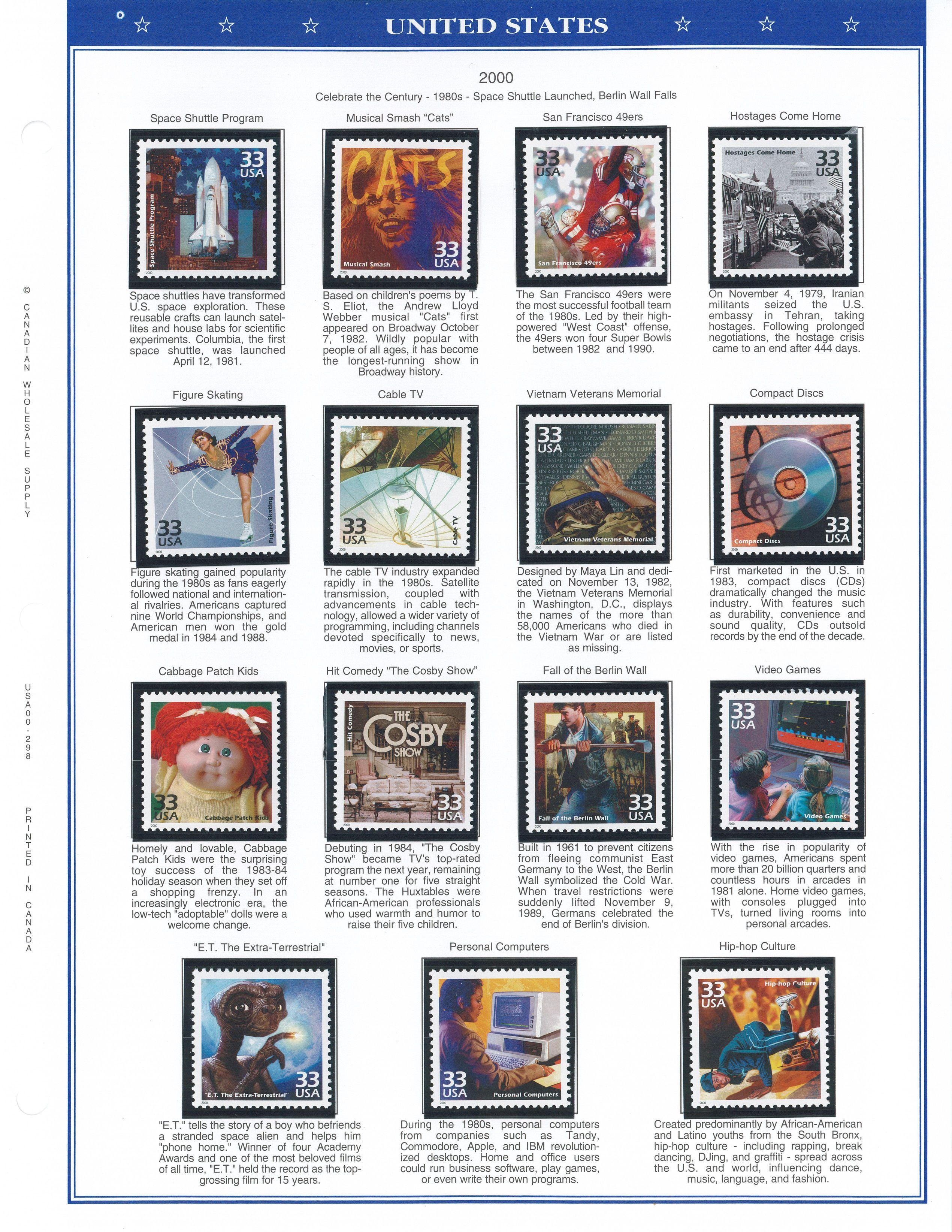 Binder of USA Stamps (1996-2000)