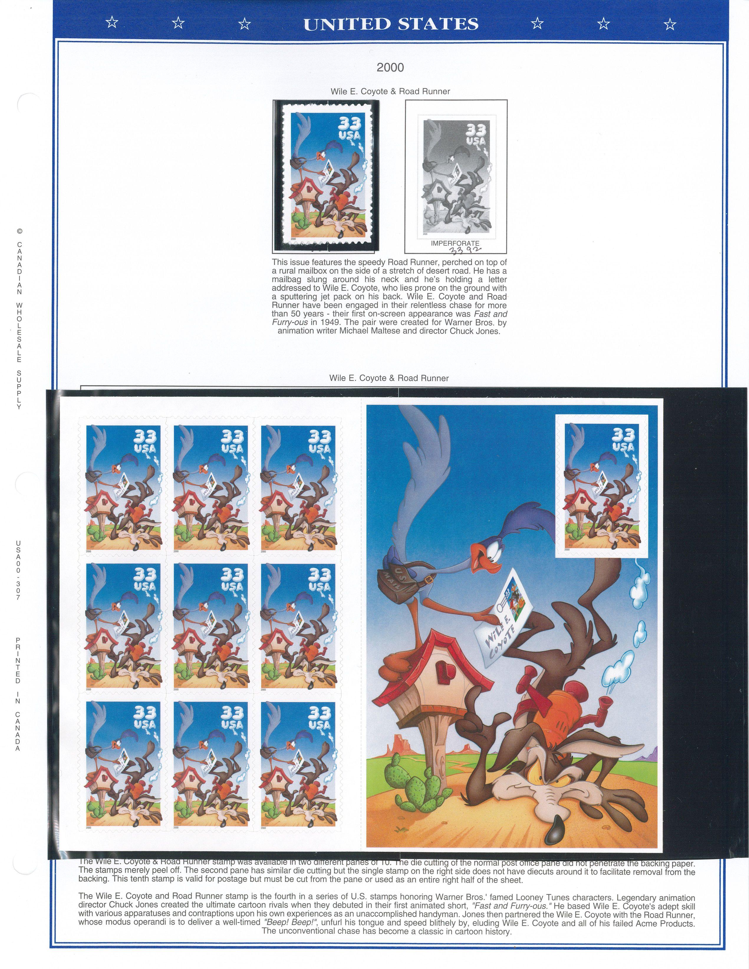 Binder of USA Stamps (1996-2000)