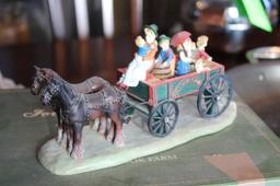 Meadow Brook Farm Wagon Figurine