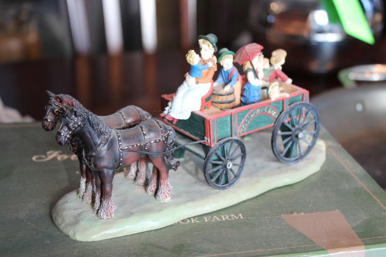 Meadow Brook Farm Wagon Figurine