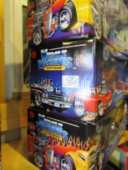 (3) Muscle Machines 1:18 Scale Die Cast Collectible Cars