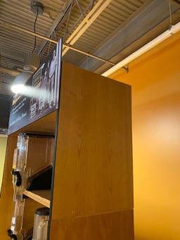 Oak Finish Dispenser Shelf with (3) Bulk Bins