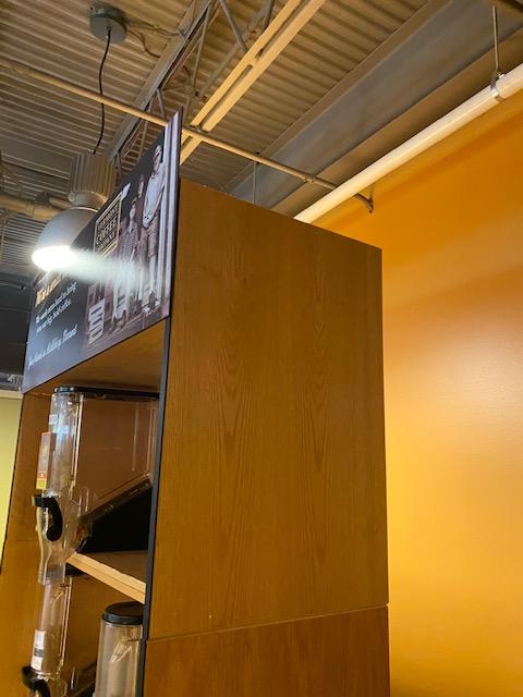Oak Finish Dispenser Shelf with (3) Bulk Bins