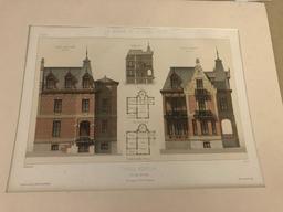 Group of (3) Architectural 19th C Prints