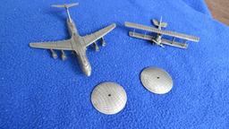 (2) The Franklin Mint Pewter Collectible Airplanes