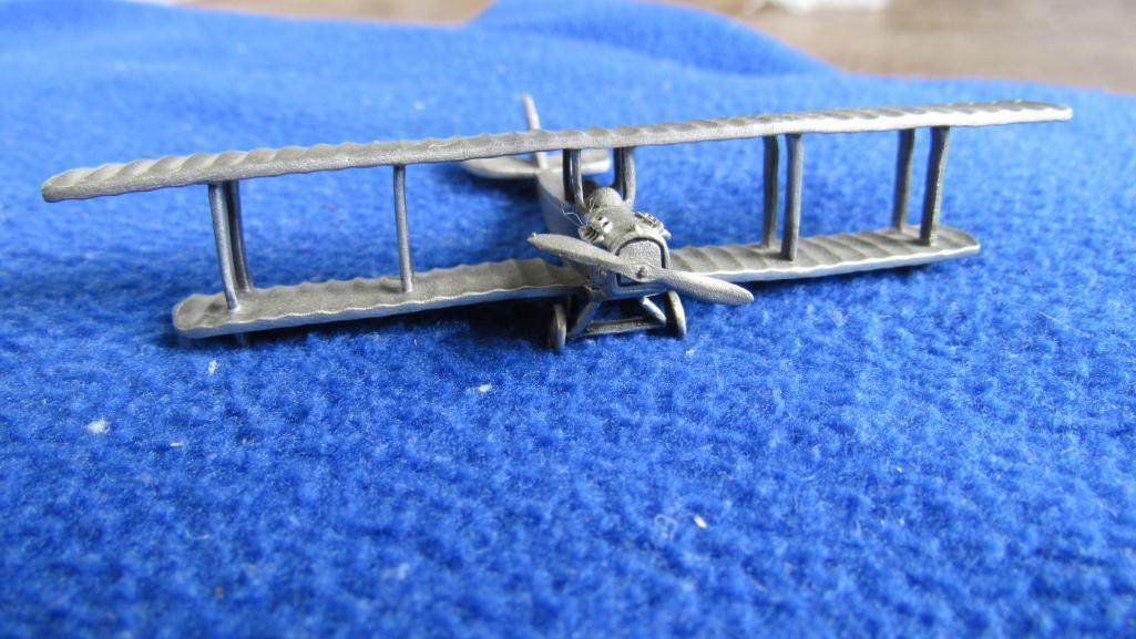 (2) The Franklin Mint Pewter Collectible Airplanes