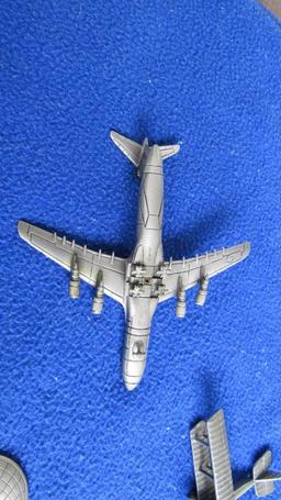 (2) The Franklin Mint Pewter Collectible Airplanes