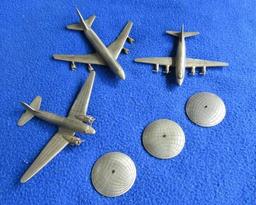 (3) The Franklin Mint Pewter Collectible Airplanes