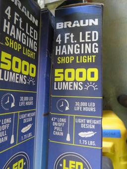 (5) Braun 4' LED Hanging 5000 Lumen Lights