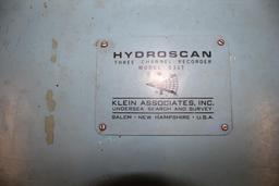 Klein Associates Inc. Hydroscan 3 Channel Recorder w/ Sonar Cables & Misc. Parts