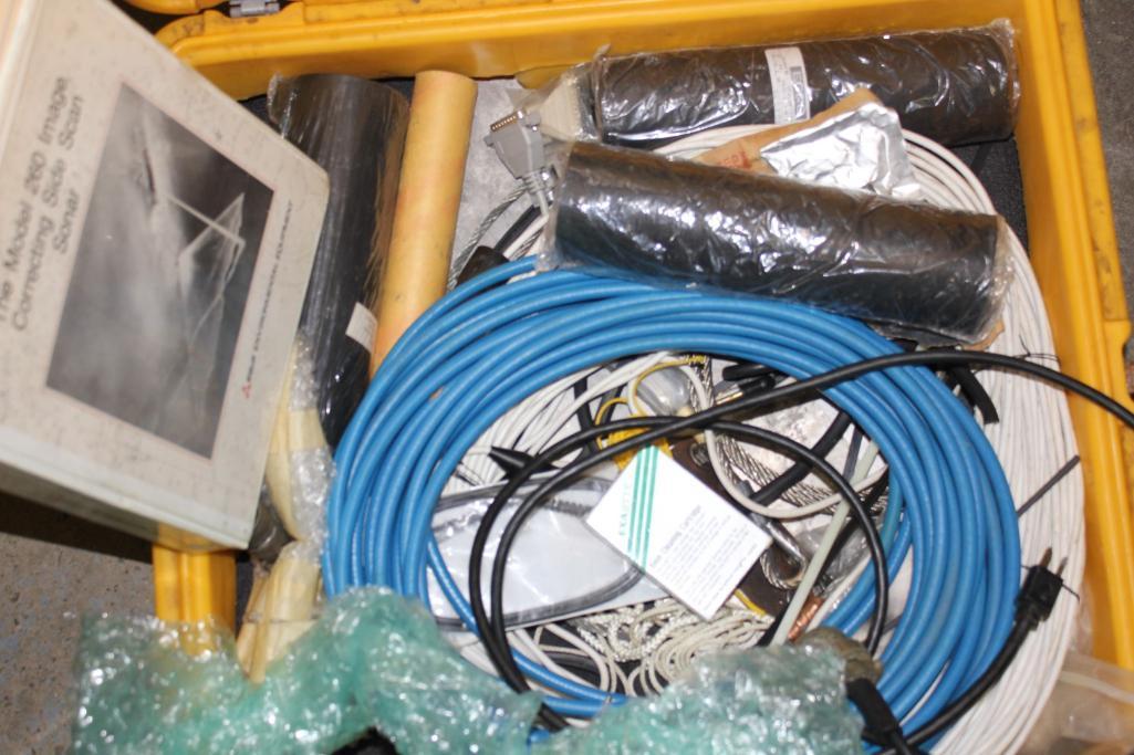 Klein Associates Inc. Hydroscan 3 Channel Recorder w/ Sonar Cables & Misc. Parts