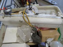 Rolling Cart of Light Fixtures
