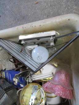 Rolling Cart of Light Fixtures