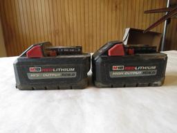 (2) Milwaukee M18 Redlithium XC6.0 Batteries