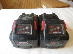 (2) Milwaukee M18 Redlithium XC6.0 Batteries