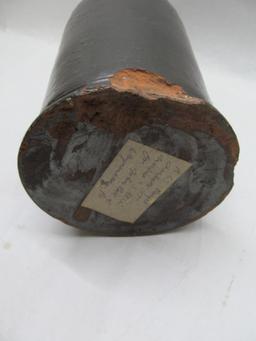 Black Glazed John Bell (stamped) Cylindrical Jar