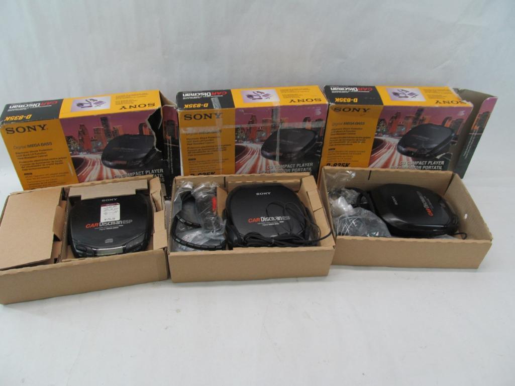 (3) Sony Car DiscMan Compact Disc Players D-835K