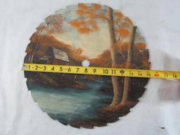 Folk Art 15" Painted Saw Blade