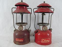 (2) Red Coleman 200A Lanterns