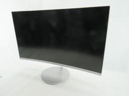 Samsung Curved Monitor and Apple Keyboard