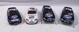 (4) 1:24 Scale Rusty Wallace Diecast Cars